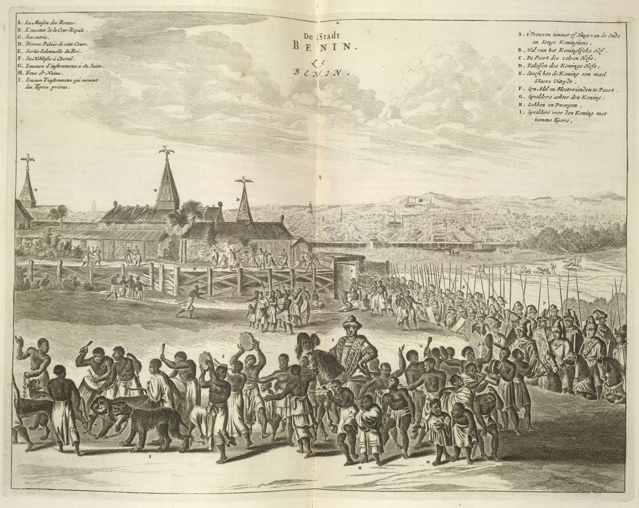 Pohled na Benin. Průvod domorodců od Unknown artist
