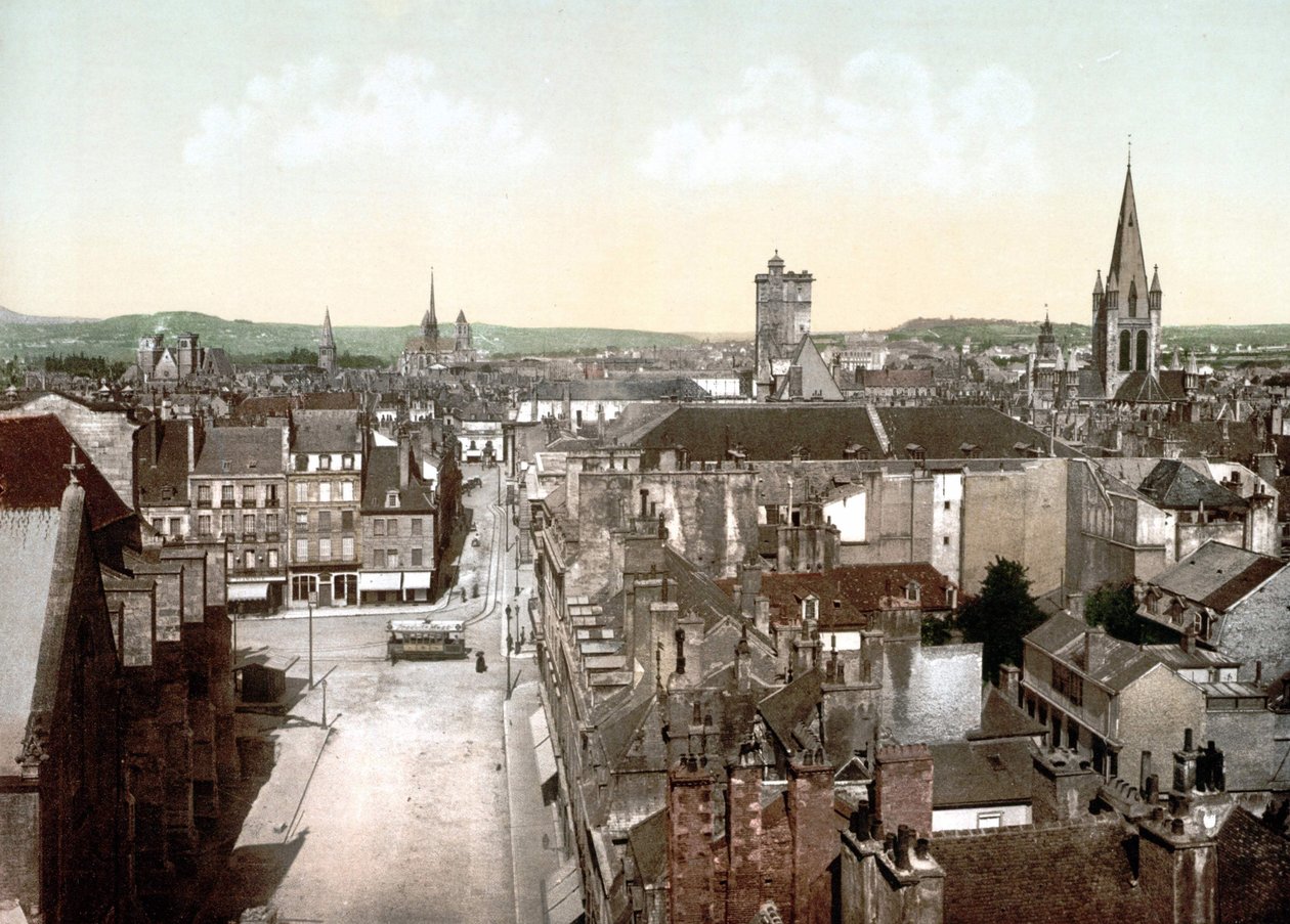 Pohled na Dijon. Fotochrom v. 1890. od Unknown artist