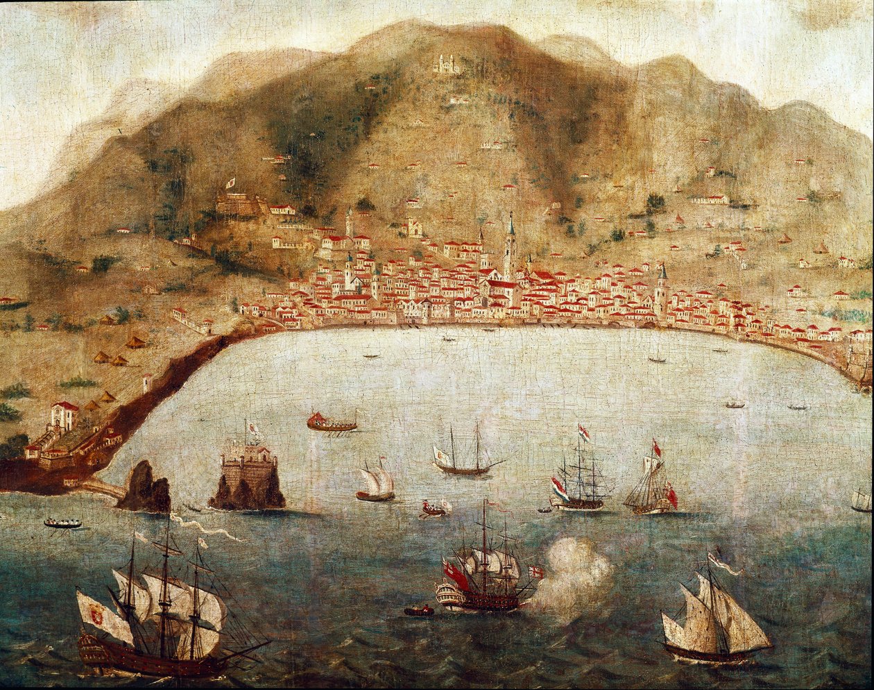 Pohled na Funchal, ostrov Madere (malba od Unknown artist