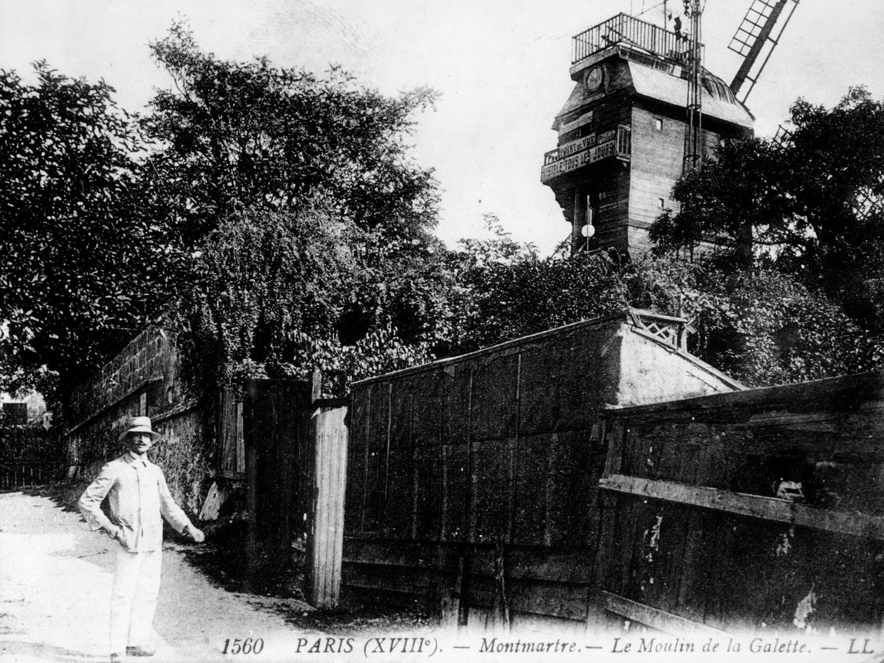 Pohled na Paříž: Le Moulin de la Galette, okres Montmartre od Unknown artist