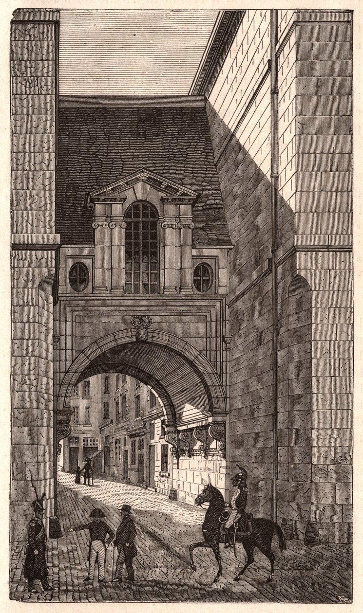 Pohled na renesanční budovu z období Jindřicha II v Nazareth Street v Paříži, Francie od Unknown