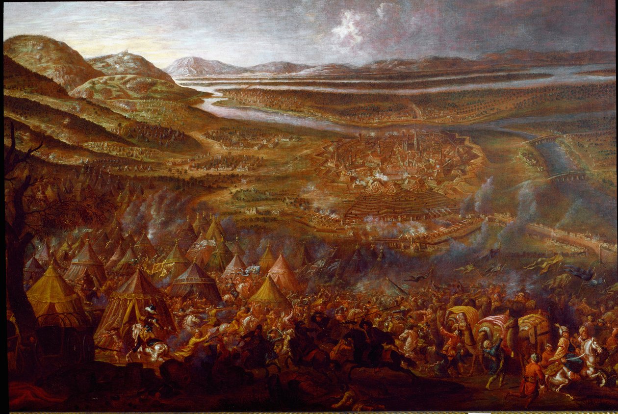 Pohled na bitvu u Vídně 12.9.1683 na kopci Kahlenberg (malba od Unknown artist
