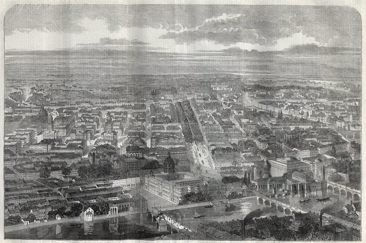 Pohled na město Berlín (Berlino) v roce 1858. od Unknown artist
