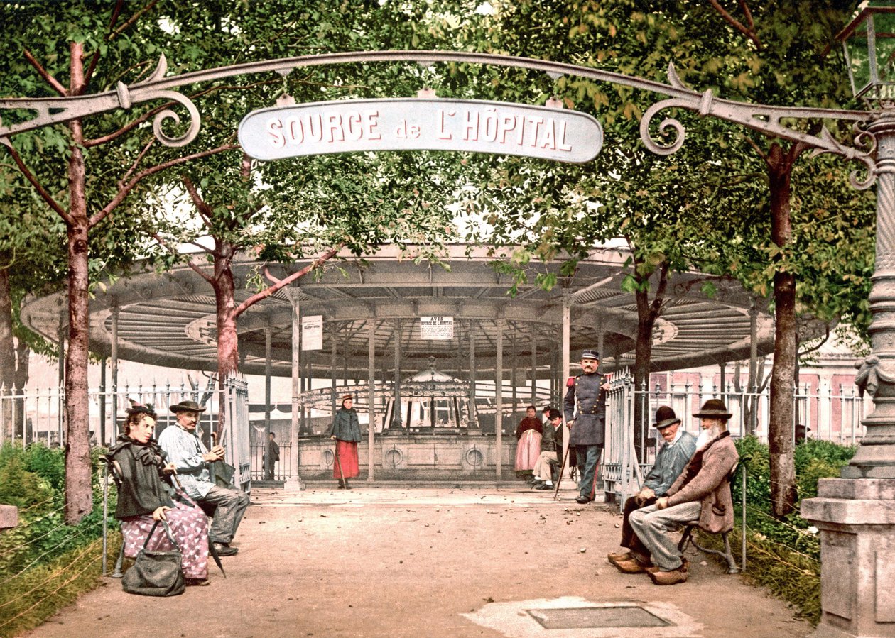 Pohled na nemocnici Vichy: Zdroj nemocnice. Fotochrome SD. v. 1890. od Unknown artist