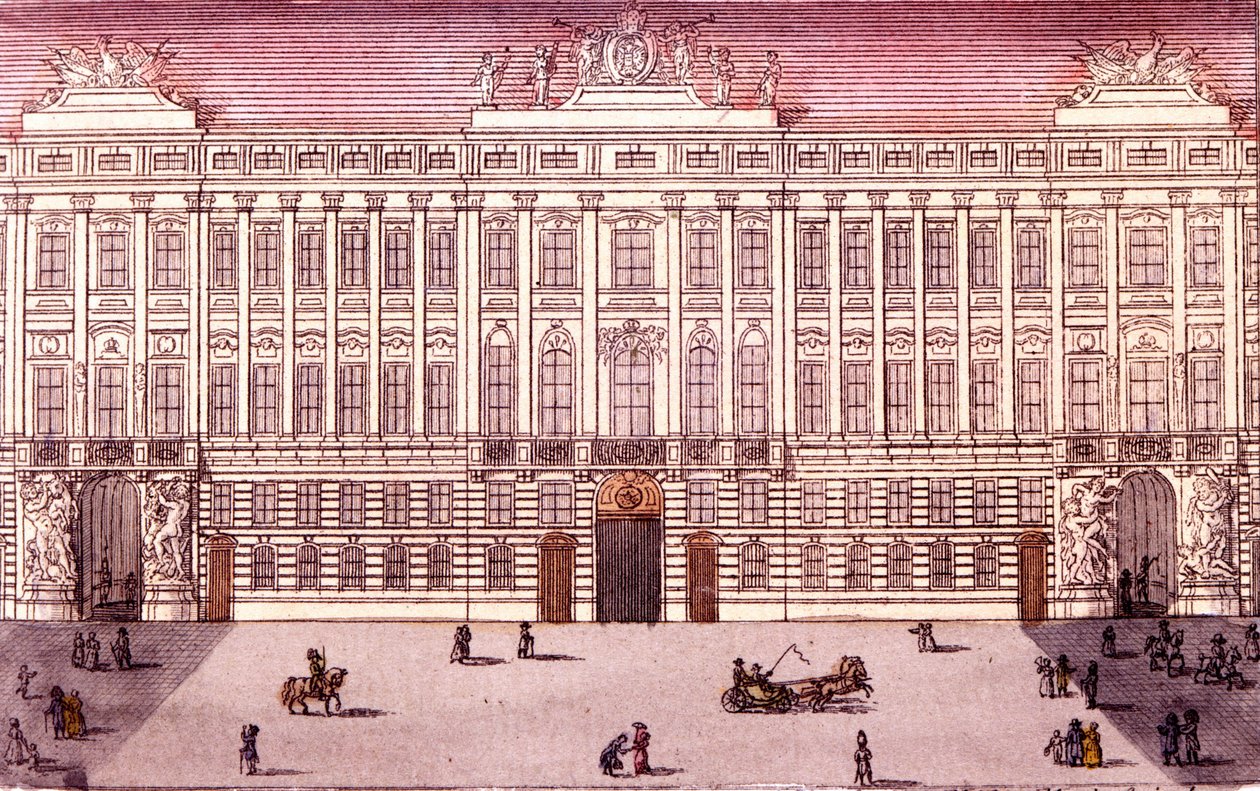 Pohled na císařské kancléřství ve Vídni, Rakousko Rytina z roku 1820 od Unknown artist