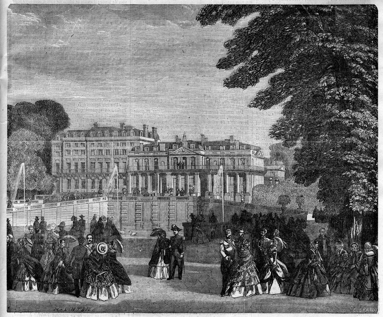 Pohled na palác Saint Cloud (Saint Cloud) v roce 1868 od Unknown artist