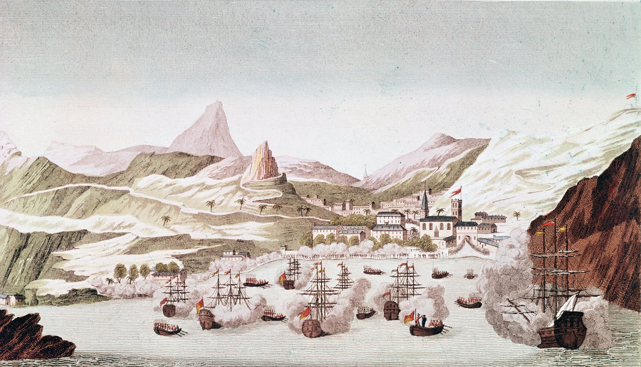 Pohled na ostrov Svatá Helena (rytina od Unknown artist