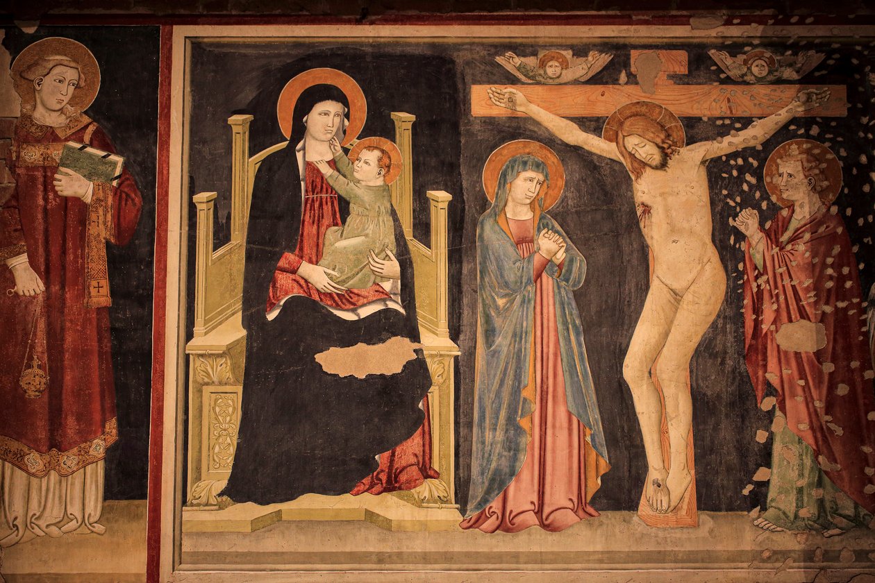 Nástěnné fresky v San Zeno Maggiore. Verona od Unknown artist