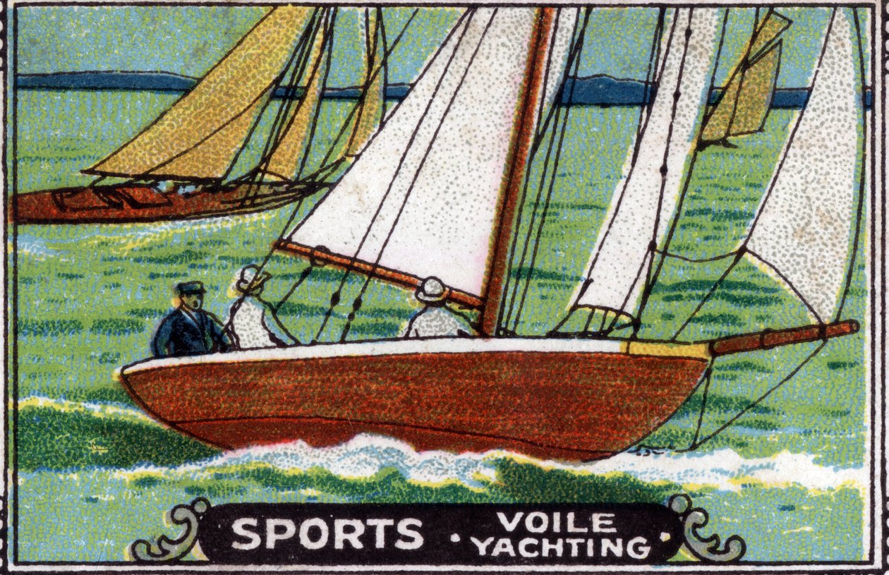 Vodní sporty: plachtění. od Unknown Artist