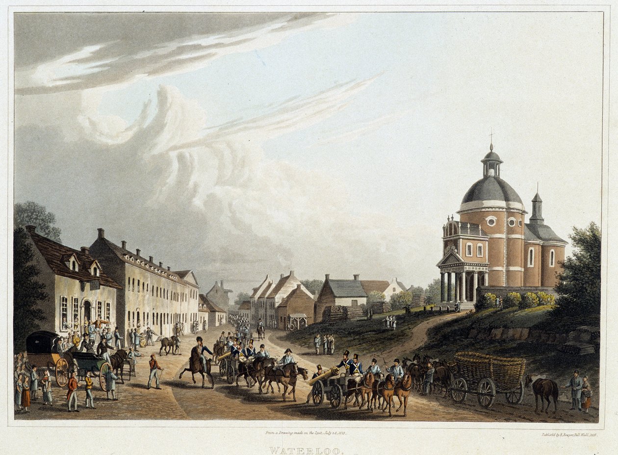 Waterloo: konvoj francouzských děl zpět zepředu, 24. července od Unknown artist
