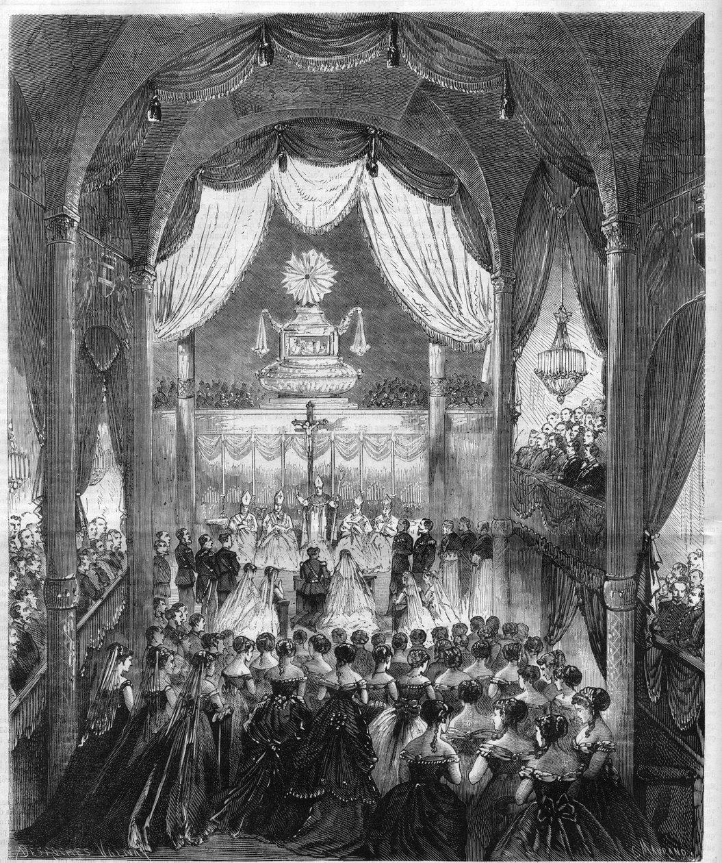 Svatební obřad prince Humberta I. Princ italský (Umberto I od Unknown artist