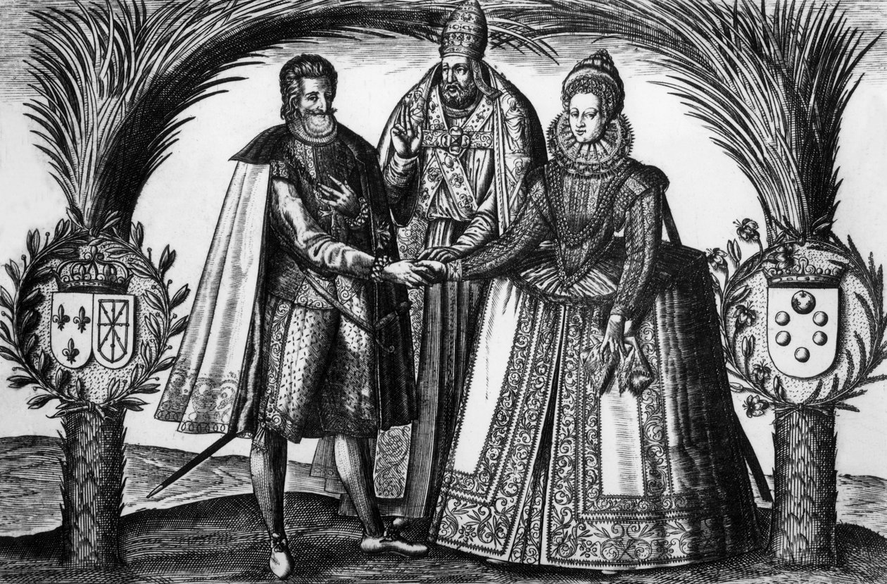 Svatba francouzského krále Jindřicha IV. a Marie de Medicis 17. prosince od Unknown artist
