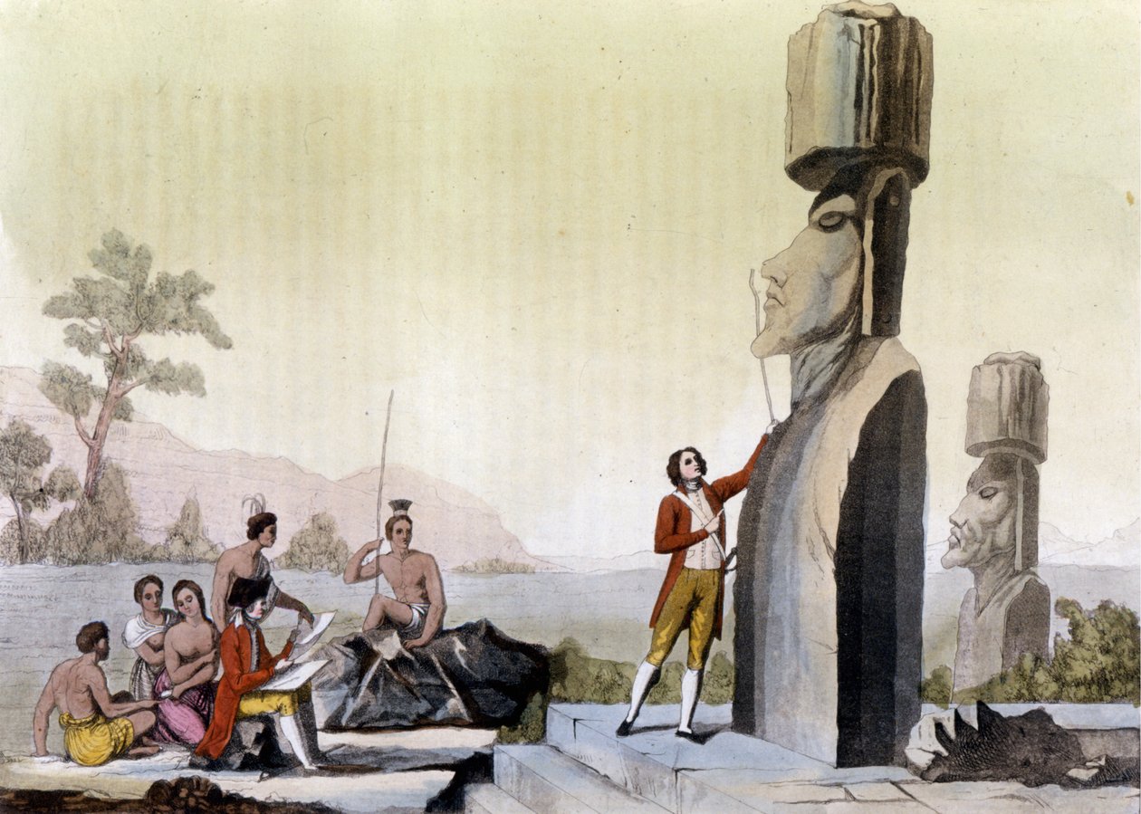 Zápaďané (včetně Jean-Francoise Galaupa, hraběte z La Perouse (Jean Francois Laperouse od Unknown artist
