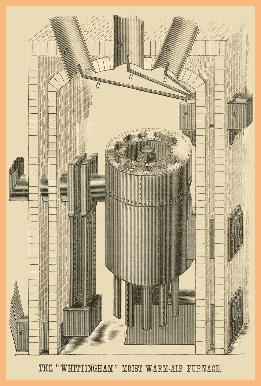 Teplá pec Whittingham s vlhkým vzduchem od Unknown Artist
