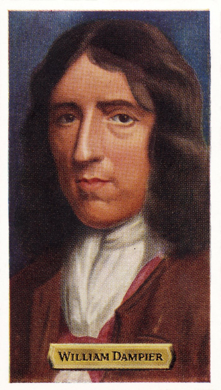 William Dampier - anglický námořní kapitán a objevitel. (tisk) od Unknown artist