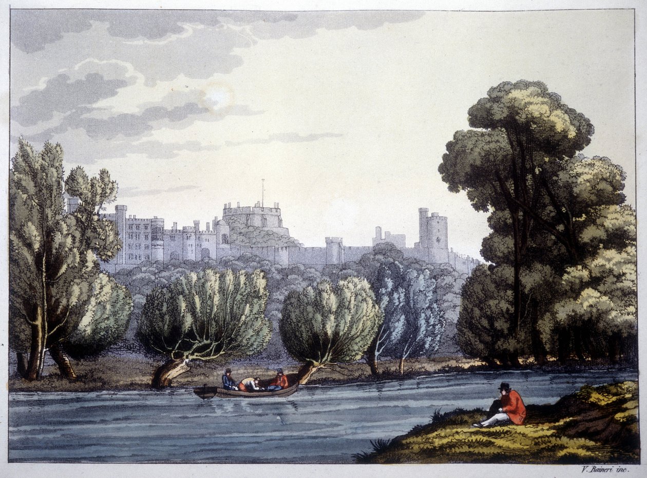 Hrad Windsor na Temži. od Unknown artist