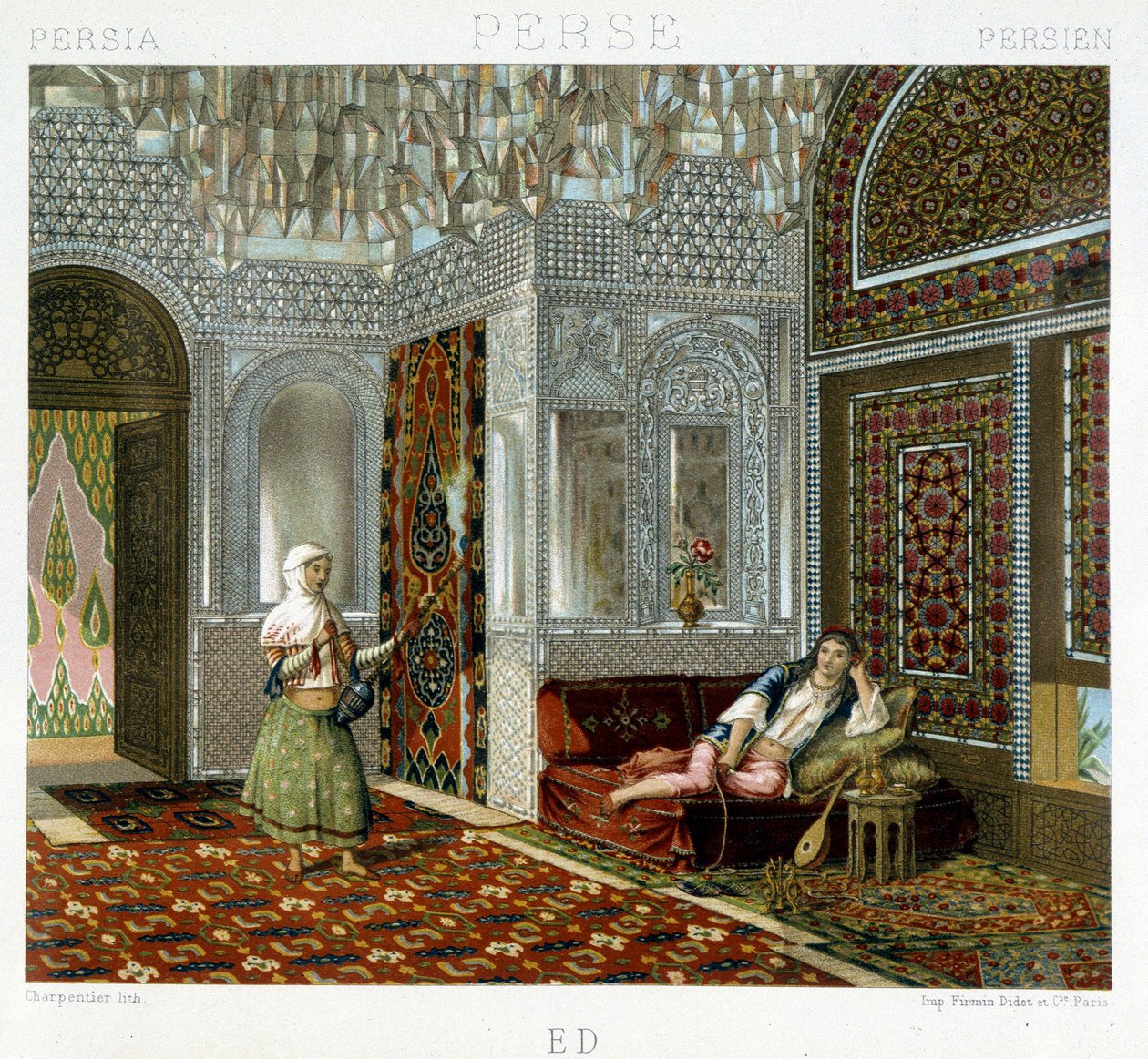 Ženy v obývacím pokoji v Persii - v „historickém kostýmu“ od Racineta od Unknown artist