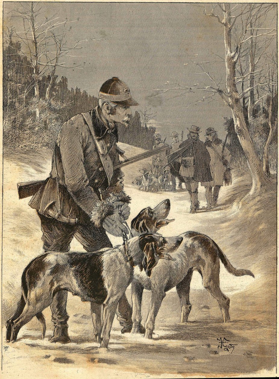 Lov dřeva podle akvarelu Gide. 1892. od Unknown artist