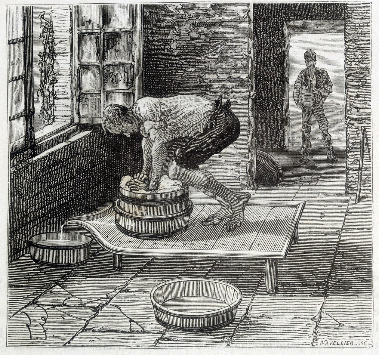 Práce Tomme od výrobce sýra z Auvergne - v „“The Wonders of the industry”” od Louise Figuiera od Unknown artist