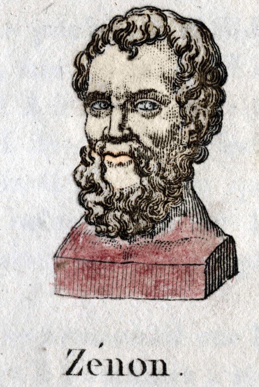 Zenon de Cition (v. 335 – v. 264 př. n. l.), řecký filozof. rytina z roku 1822. od Unknown artist