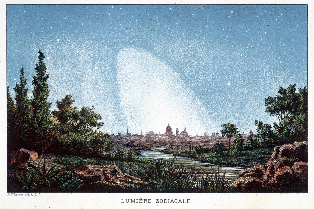 Zodiakální světlo – v „“Historie hvězd““ od J. Rambossona od Unknown artist