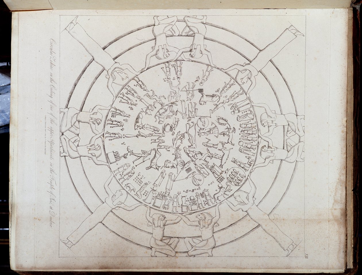 Zvěrokruhy ve ""Starověkém a moderním Egyptě: Hamilton Atlas"" od Unknown artist