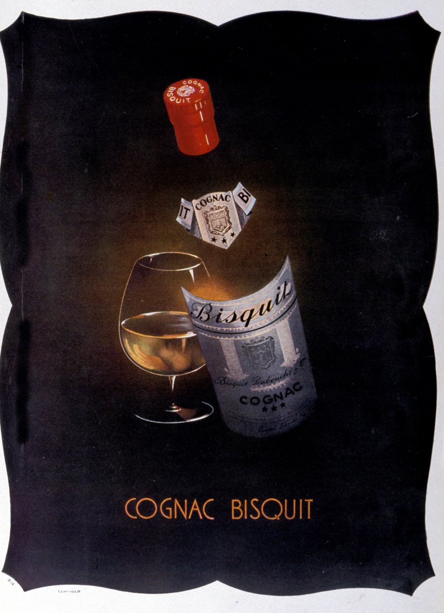 reklamní plakát na Cognac Bisquit. 1932. od Unknown artist