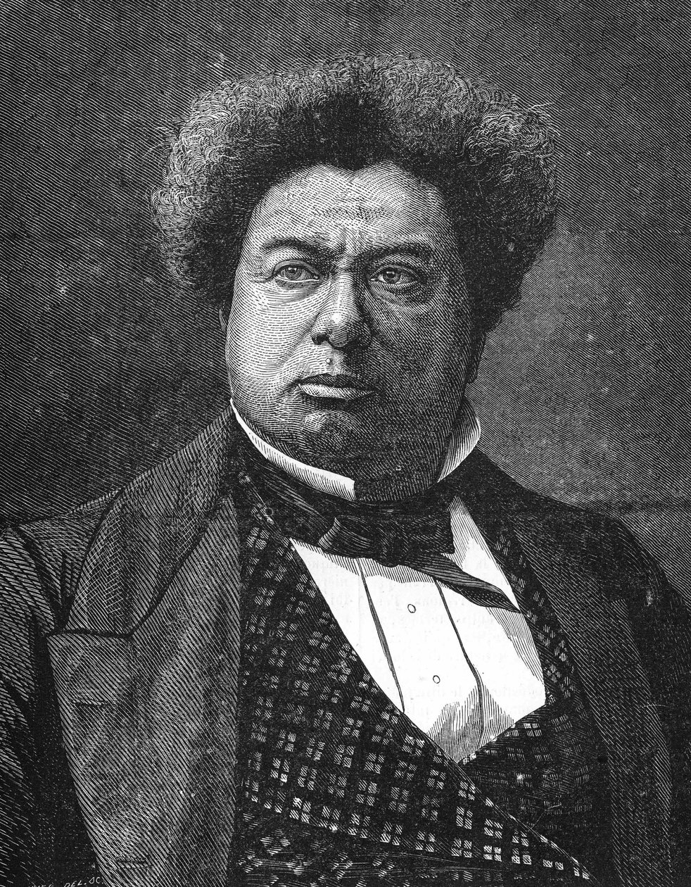 portrét Alexandre Dumas otec. Francouzský prozaik a dramatik (1802 až 1870). od Unknown artist