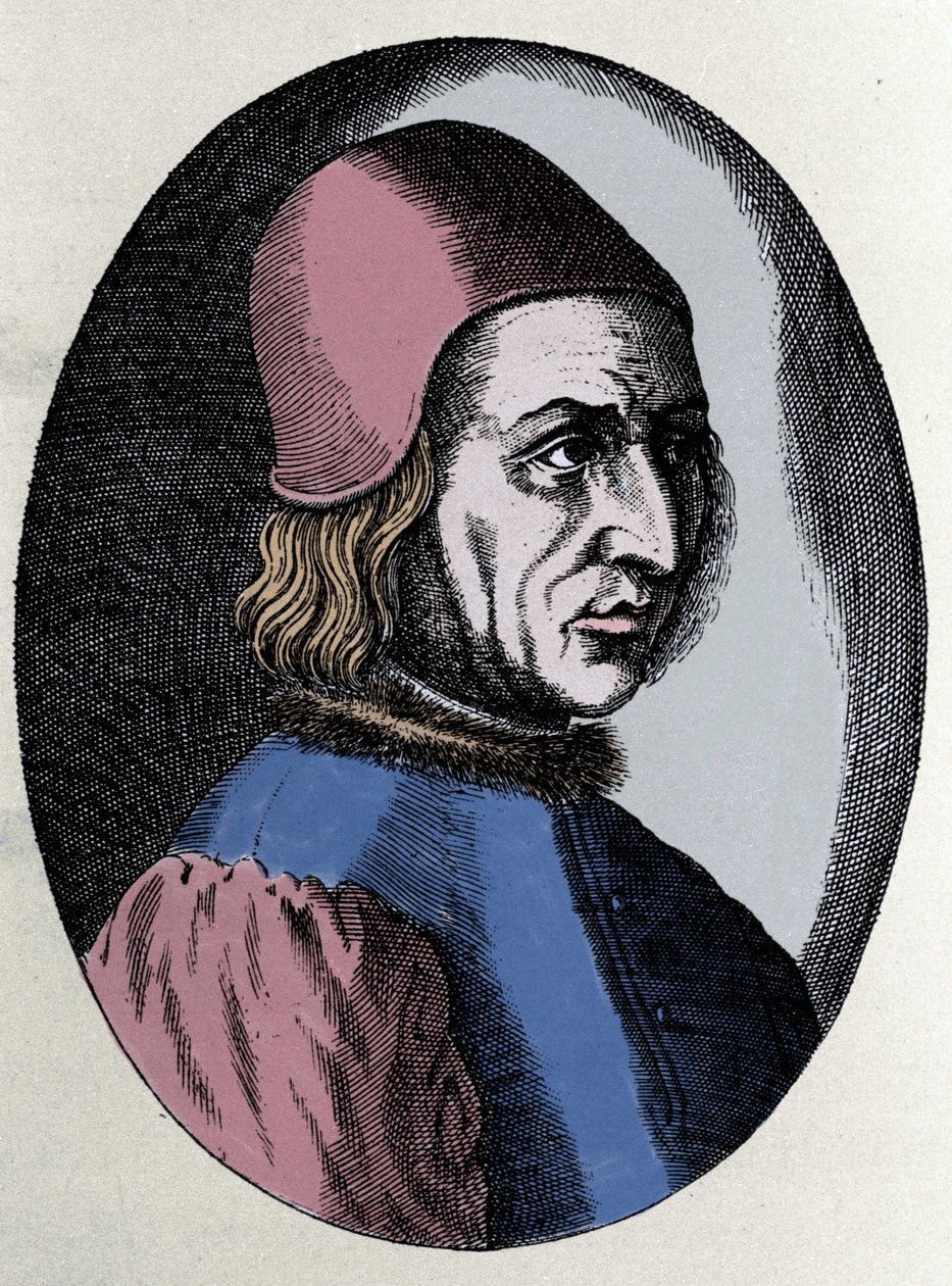 portrét Angela Poliziana ((Policejní anděl) italský humanista 1454-1494 od Unknown artist