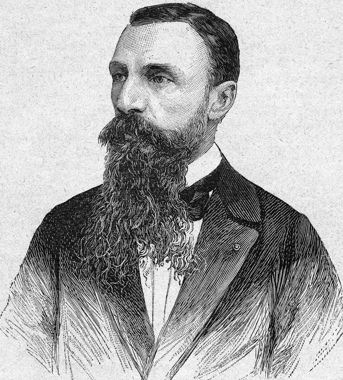 portrét Auguste Pavie. Francouzský cestovatel a diplomat (1847 až 1925). rytina z roku 1893. od Unknown artist