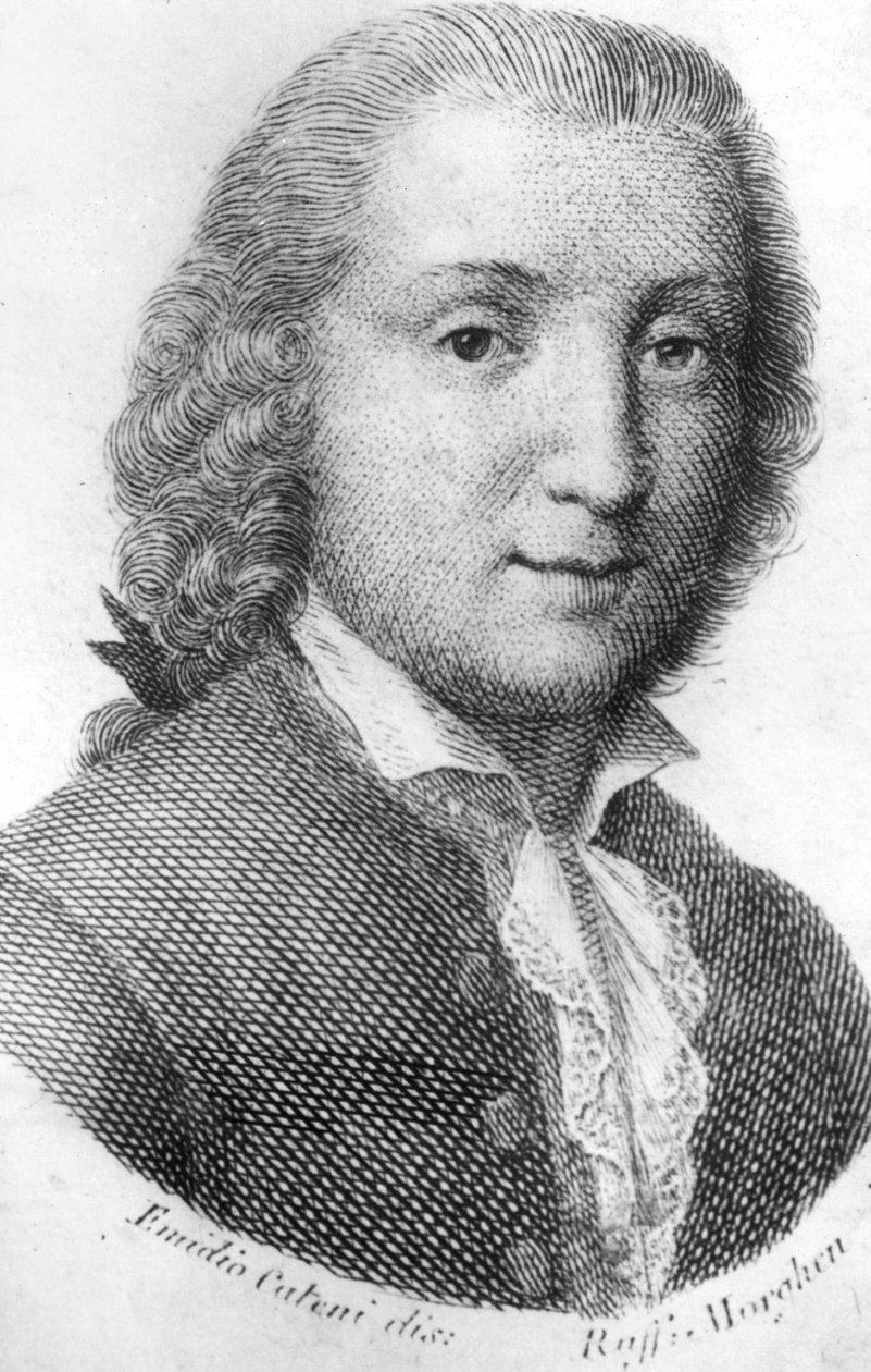 portrét Carla Goldoniho (1707-1793), italského dramatického autora. od Unknown artist
