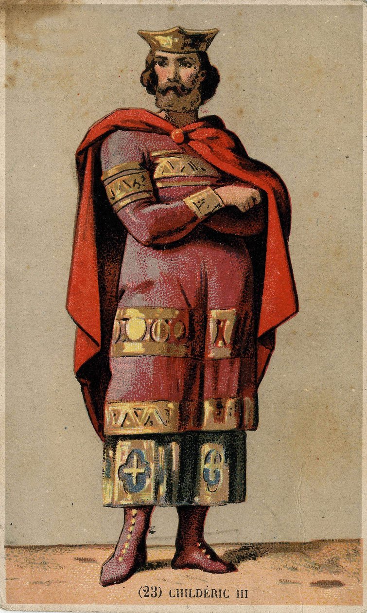 portrét Childericka III. (zemřel 755), posledního merovejského krále. od Unknown artist