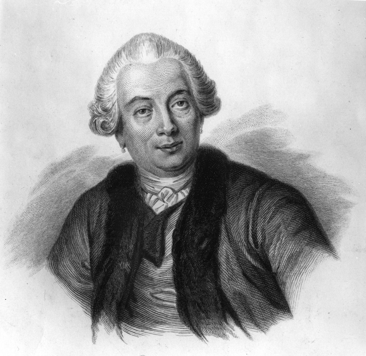 portrét Clauda Bourgelata 1712-1779. Zakladatel první veterinární školy na světě. Rytina 19. století. od Unknown artist