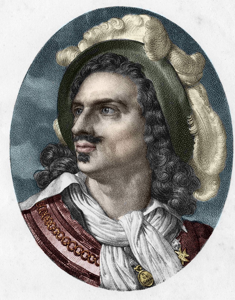 portrét Clauda Forbina, rytíře, poté hraběte z Forbin, také známého jako Forbin - Gardanne. Vedoucí francouzského křídla (1656 až 1733). od Unknown artist