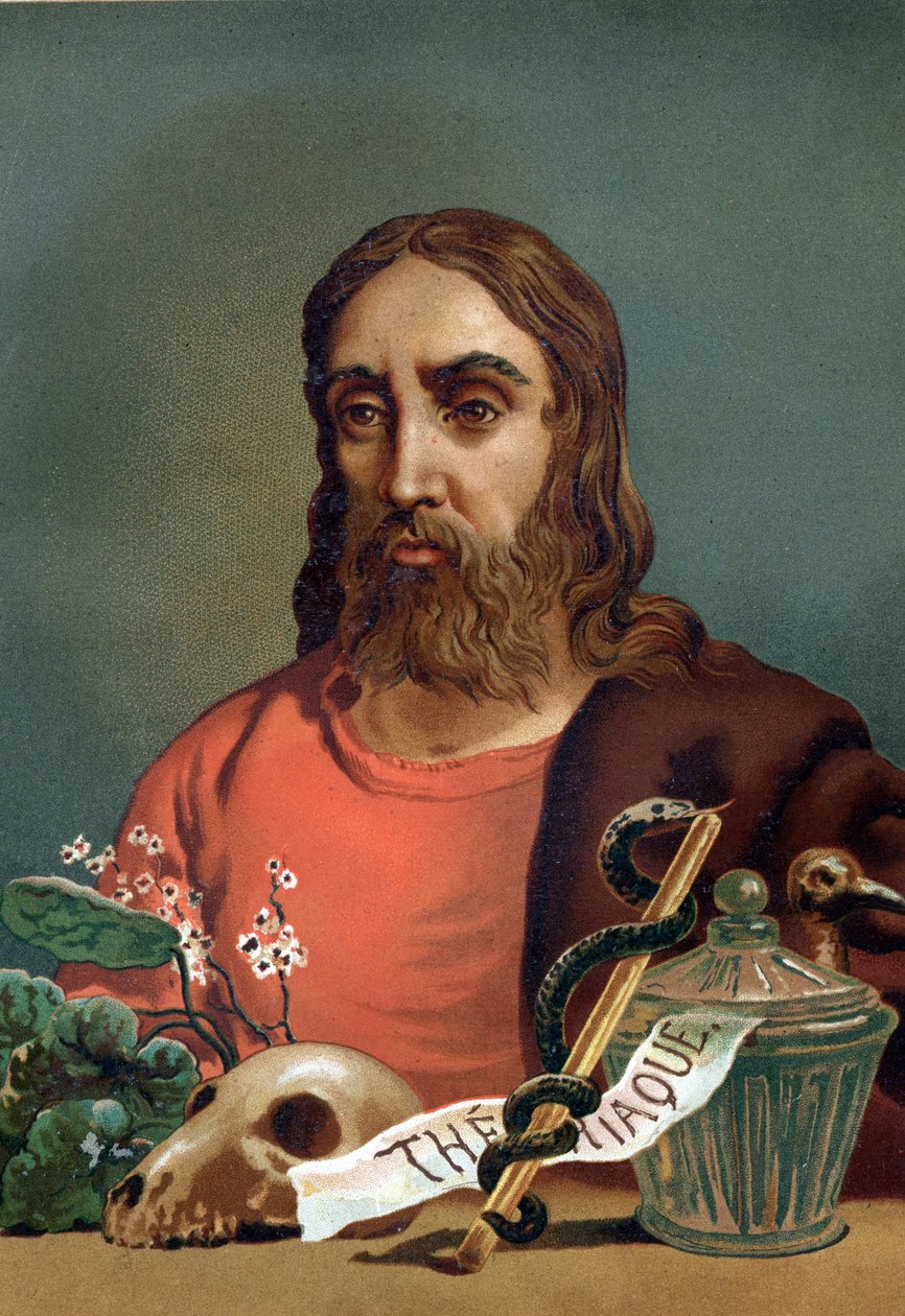 portrét Clauda Galiena (Klaudios Galenos nebo Claudio Galeno nebo Claudius Galenus nebo Galen, v. 131 - v. 201), řecký lékař. po knize „Věda a její muži“ od Louise Figuiera. Barcelona 1881 od Unknown artist