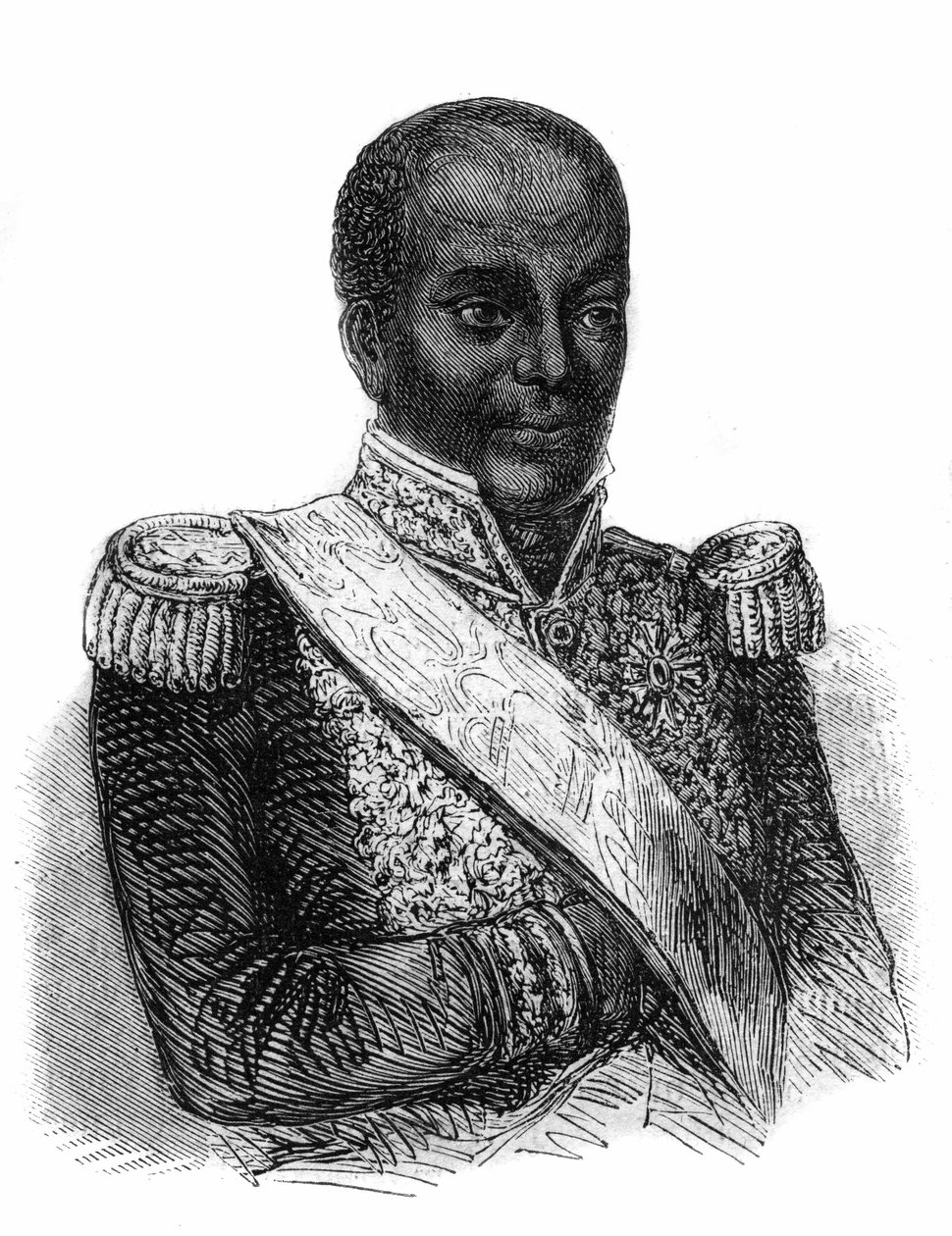 portrét Faustina Soulouque (1782-1867), prezidenta (1847-1849) a císaře (1849-1859) Haiti pod jménem Faustin I. od Unknown artist