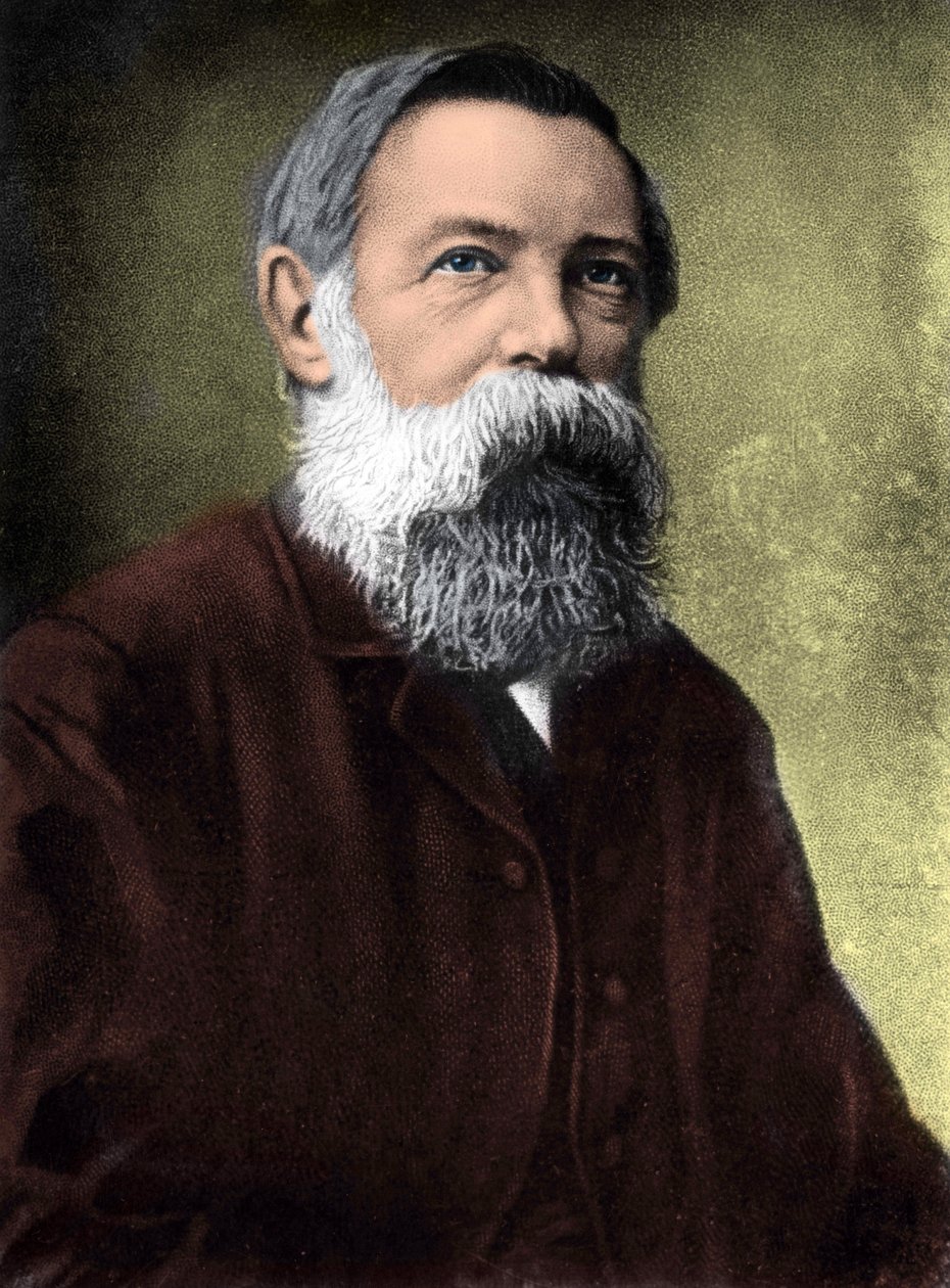 portrét Friedricha Engelse (1820-1895), německého socialistického teoretika a politika. od Unknown artist