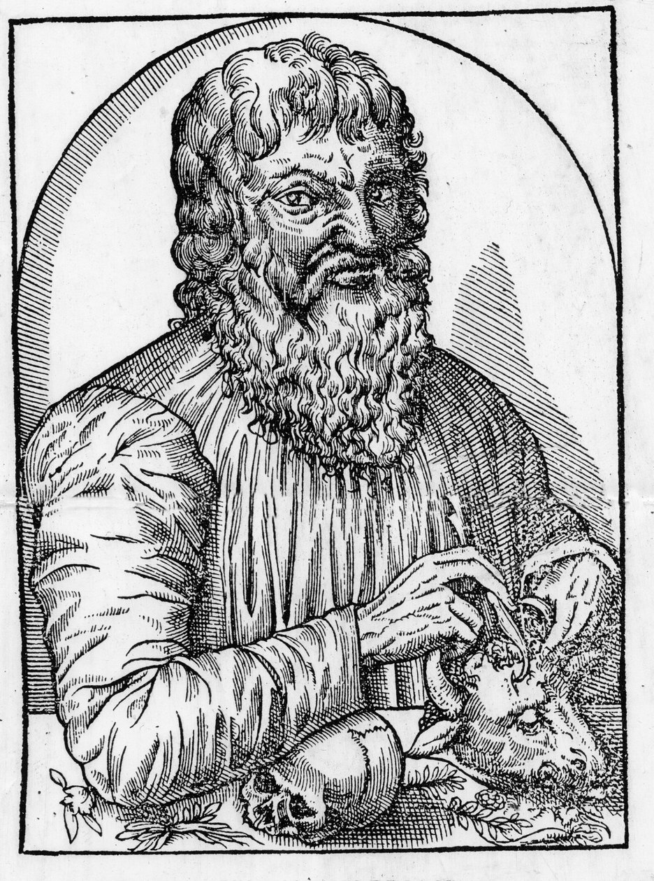 portrét Hippokrata (460- kolem 377 př. Kr.), řeckého lékaře. od Unknown artist
