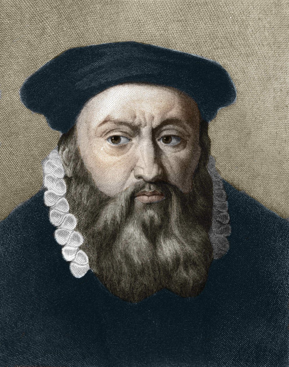 portrét Jeana Calvina (1509-1564), francouzského náboženského reformátora a spisovatele. od Unknown artist