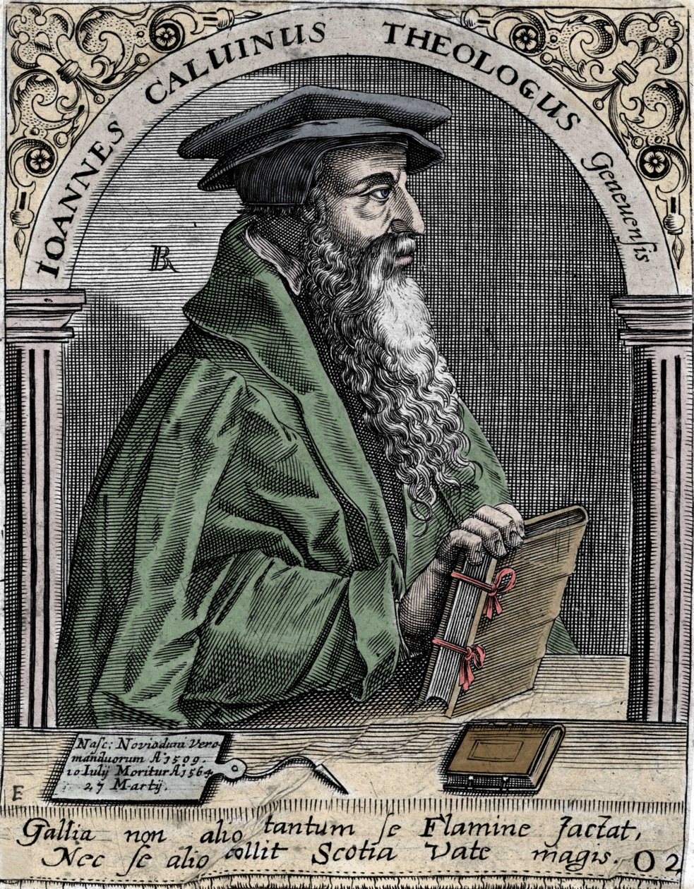 portrét Jeana Calvina (1509-1564), francouzského náboženského reformátora a spisovatele. od Unknown artist