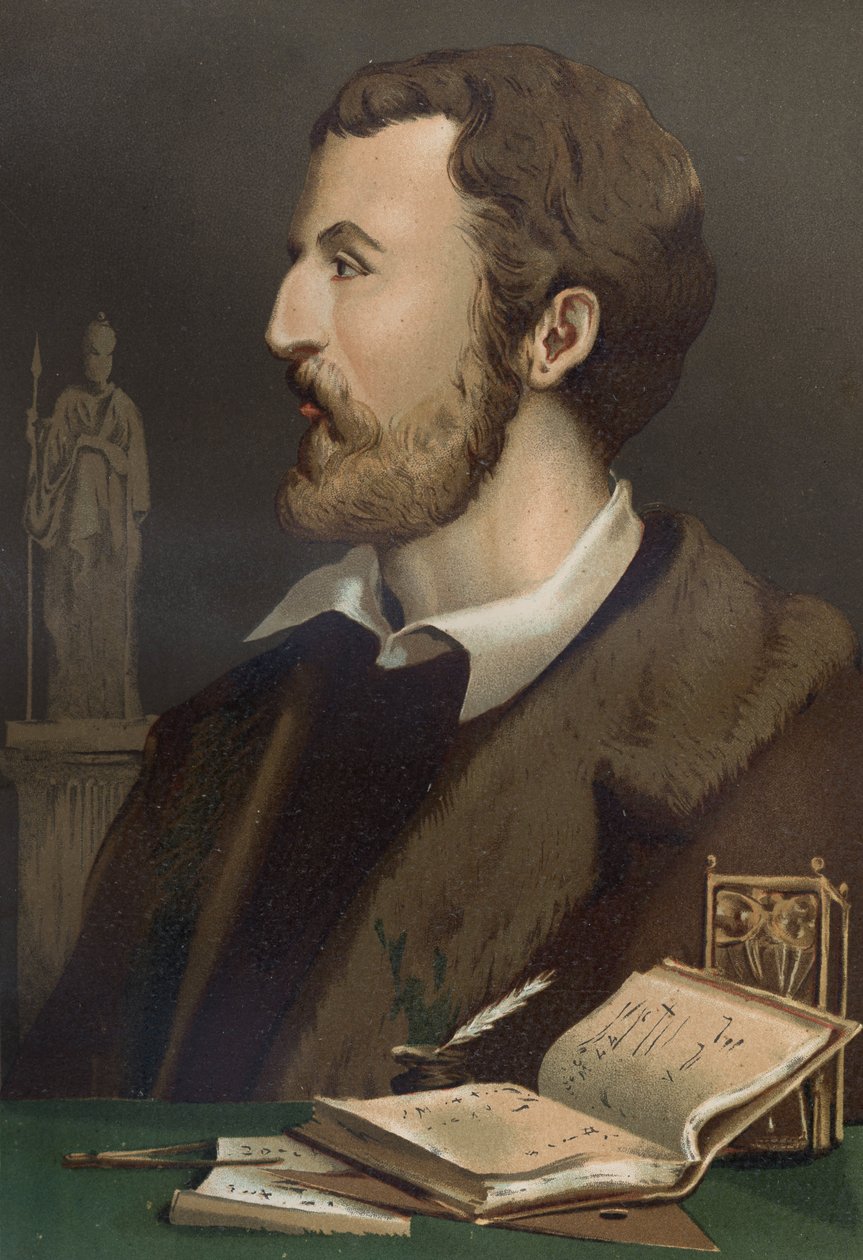 portrét Jeroma Cardana v italštině Gerolamo Cardano (Cardanus Hieronymus) Medecin, matematik, filozof a italský astrolog (Pavia od Unknown artist