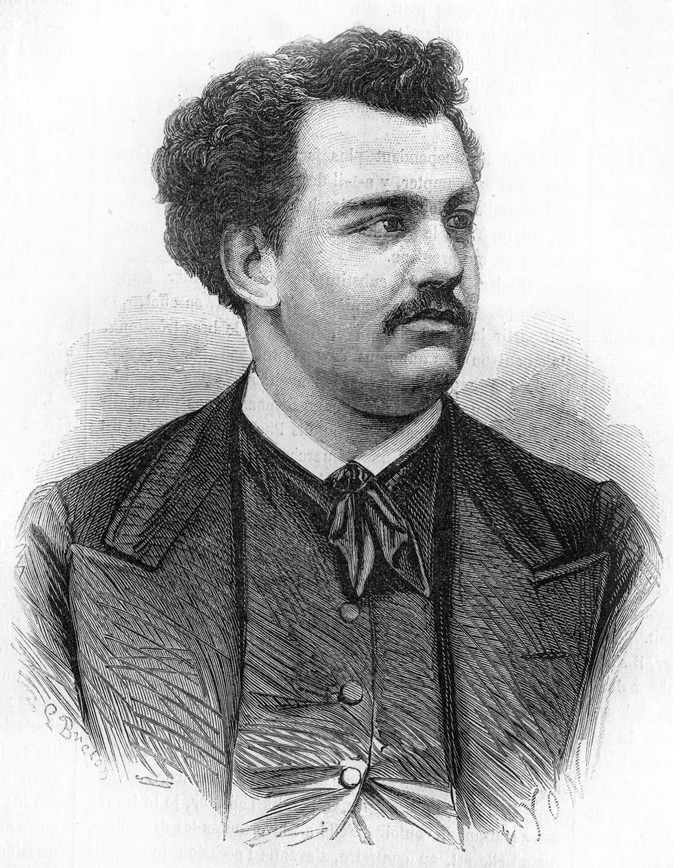 portrét Victora Noira (1848-1870), francouzského novináře. od Unknown artist