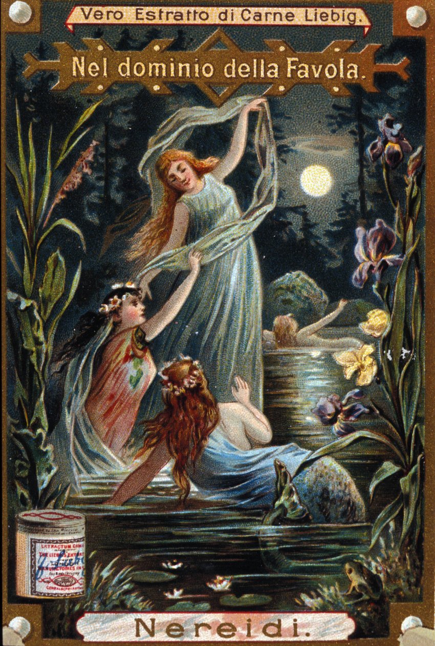 zastoupení nereid, mořských nymf. Chromolitografie 19. století od Unknown artist