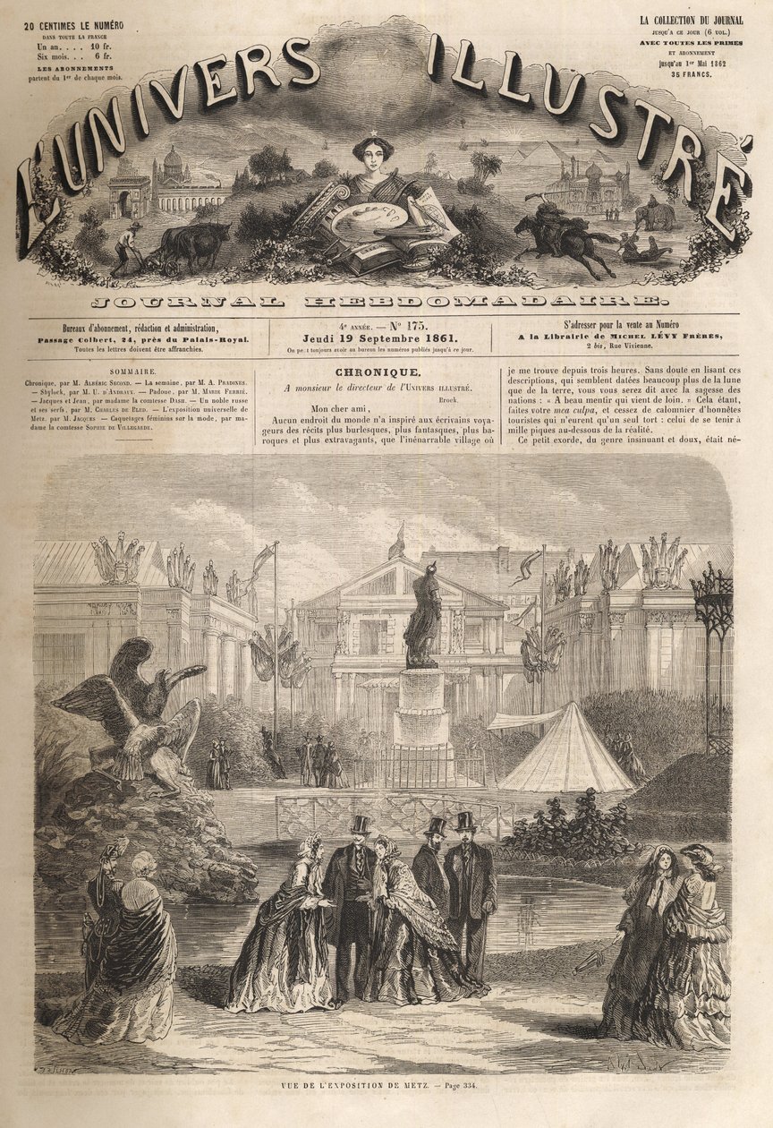 Mezinárodní výstava 1861 v Metz - Světová výstava Metz - světově proslulá z roku 1861 od Unknown artist