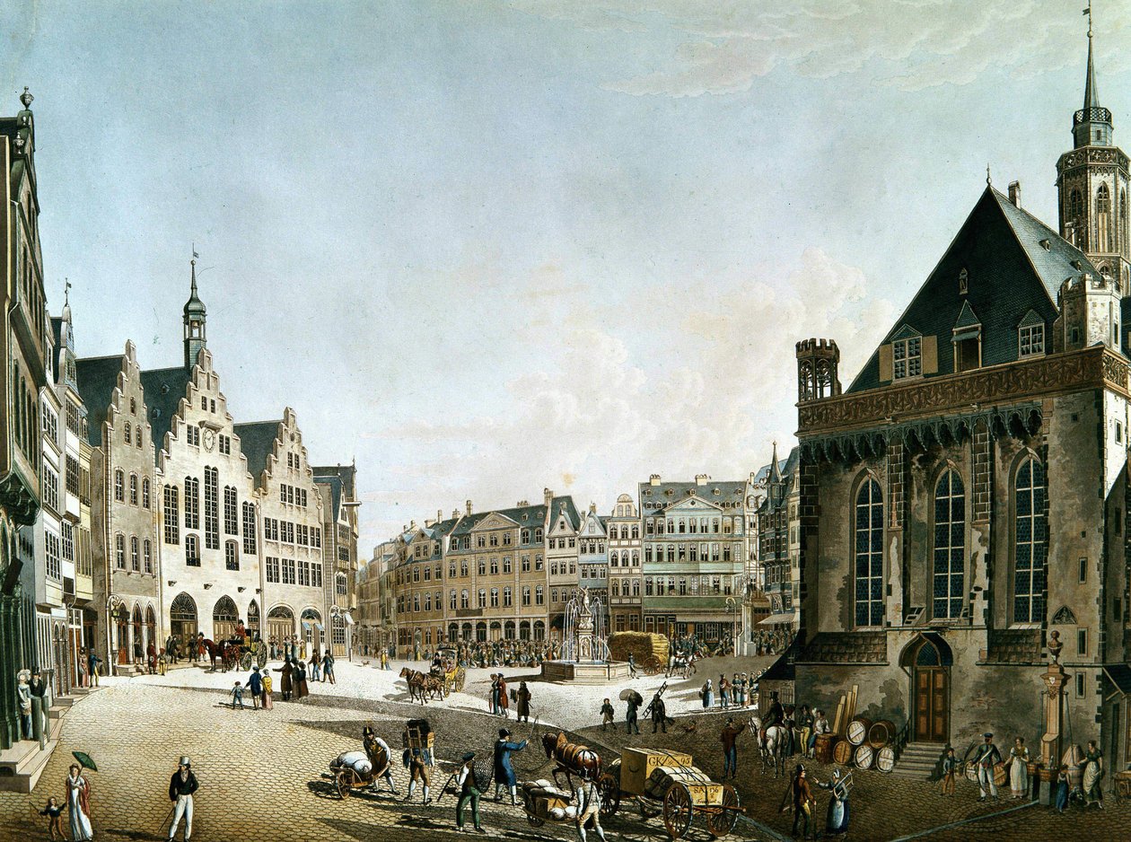 město Frankfurt nad Mohanem na počátku 19. stol. od Unknown artist