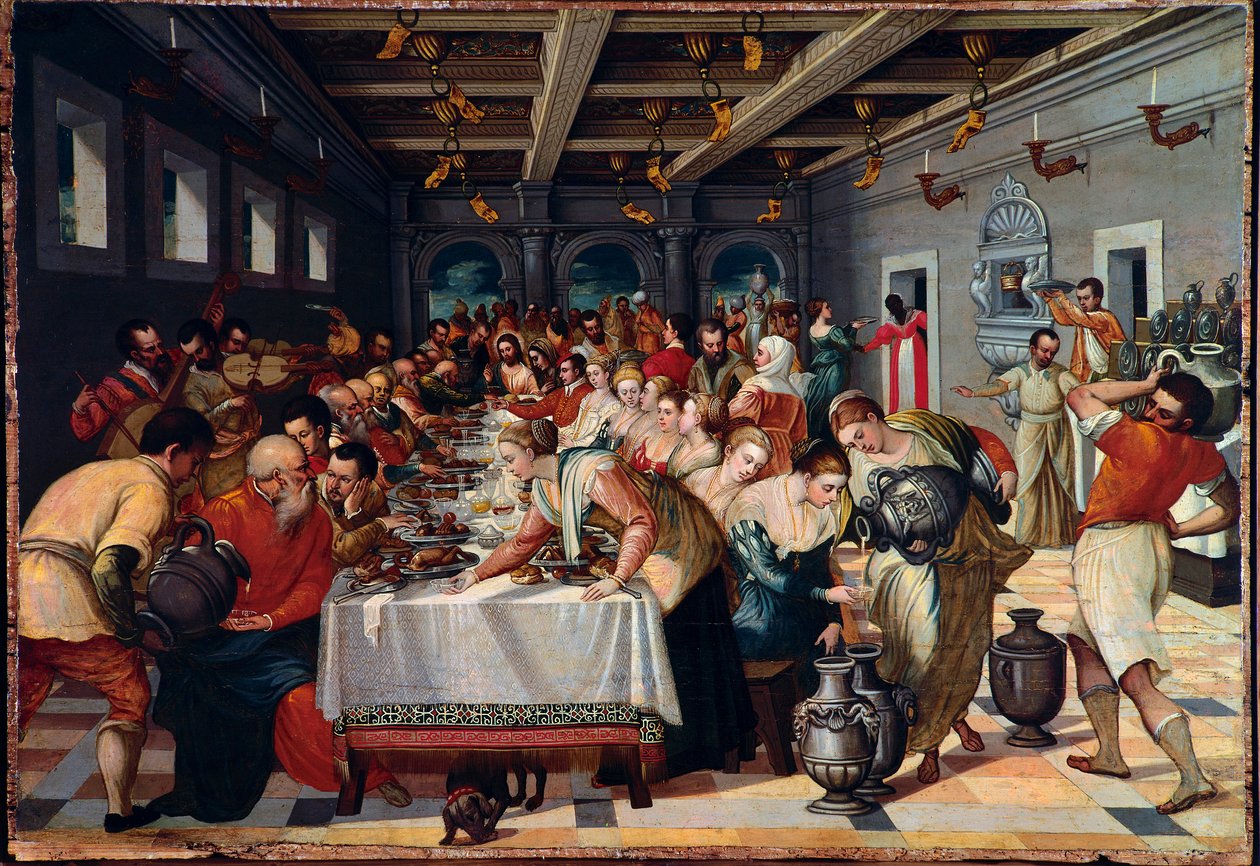 svatba Kány Postavy jsou vetus v benátském jazyce od Unknown artist