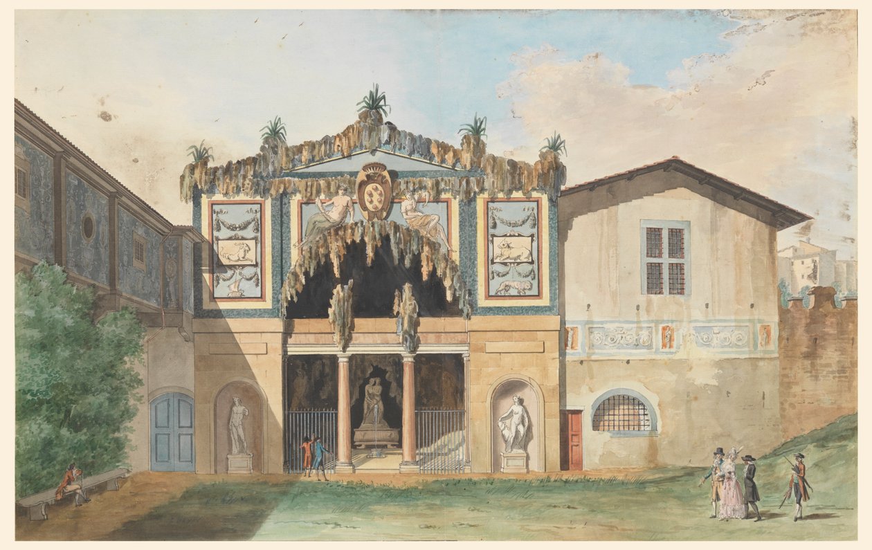 Jeskyně v zahradách Boboli ve Florencii od Unknown, Italian