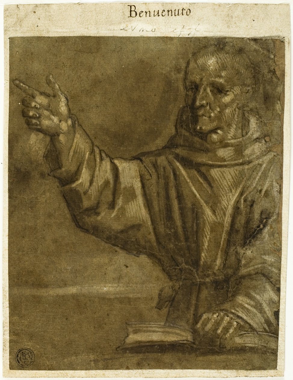 Kázání svatého Bernardina ze Sieny z otevřené knihy od Unknown Sienese