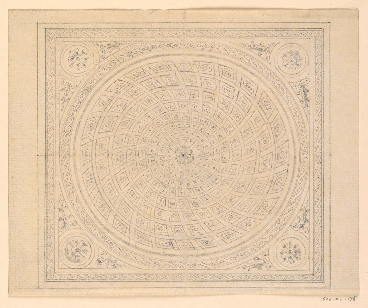 Kresba, návrh stropu, 1815-22 od Unknown artistUnknown artist