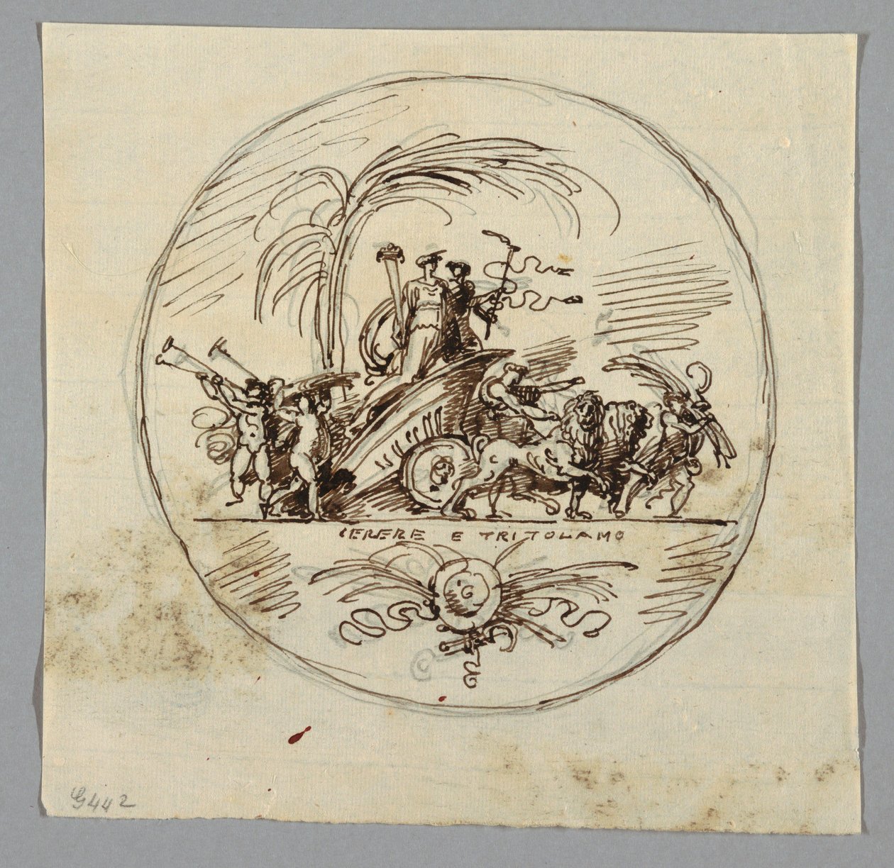 Kresba, Ceres a Triptolemus, 1800-1820 od Unknown artistUnknown artist